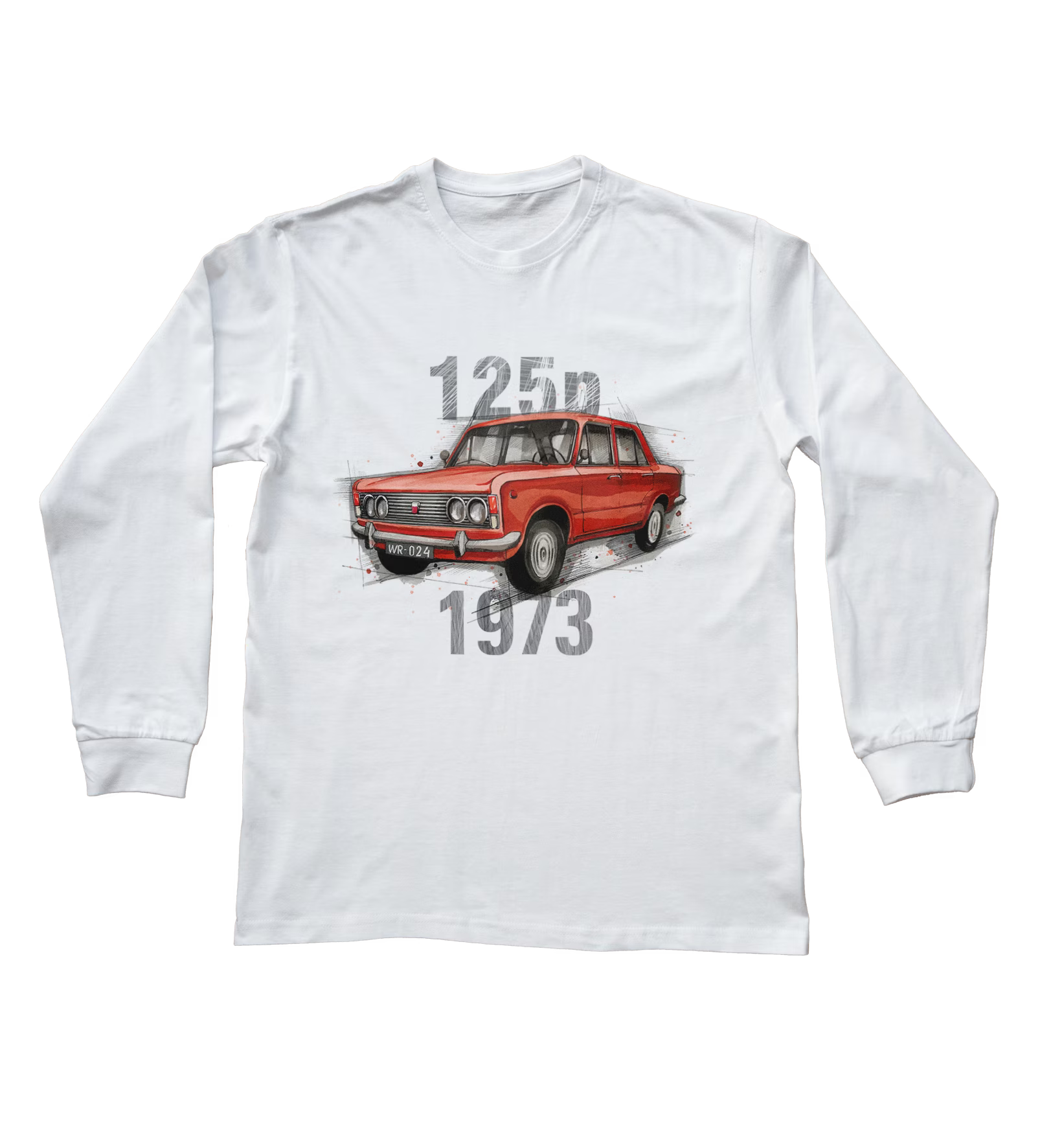 Fiat 125p — koszulka z długim rękawem dziecięca