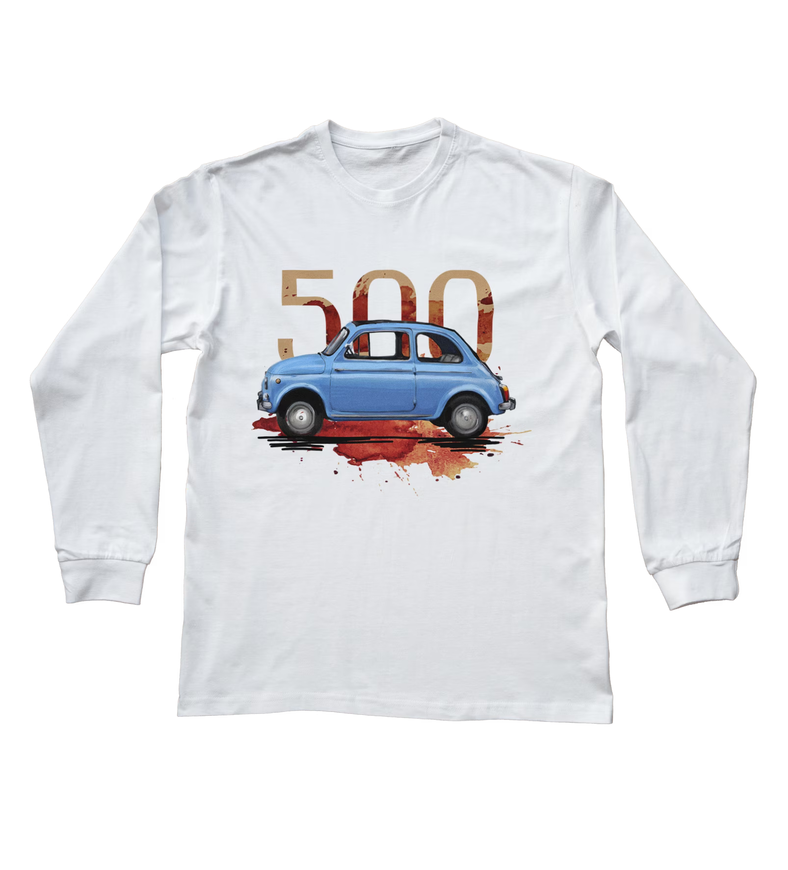 Fiat 500 — bluzka z długim rękawem