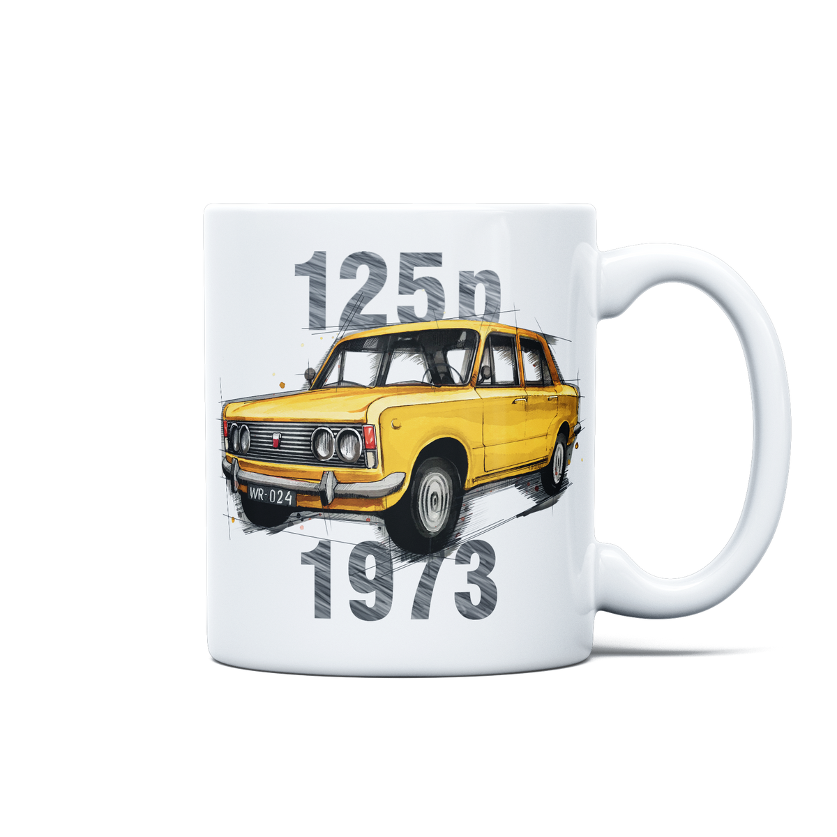 Fiat 125p — kubek — NIK-KUB-STDBI-FIA125-ZOL-01