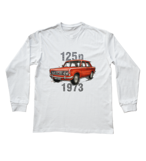 Fiat 125p — koszulka z długim rękawem dziecięca — NIK-SLS-JUNBI-FIA125-CZE-01