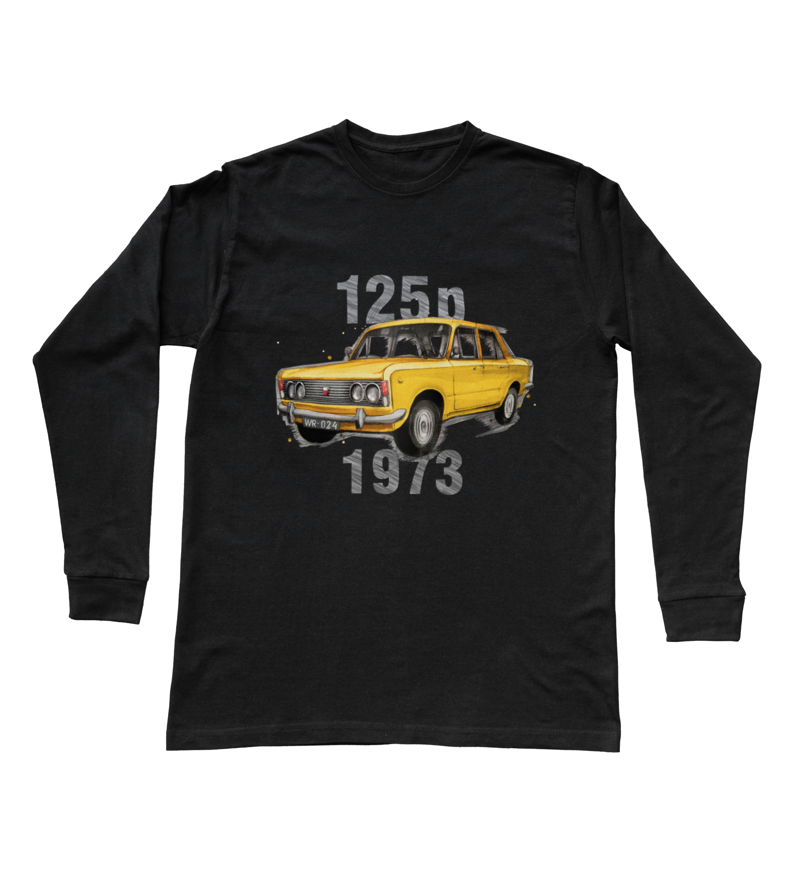 Fiat 125p — koszulka z długim rękawem dziecięca — NIK-SLS-JUNCZ-FIA125-ZOL-01