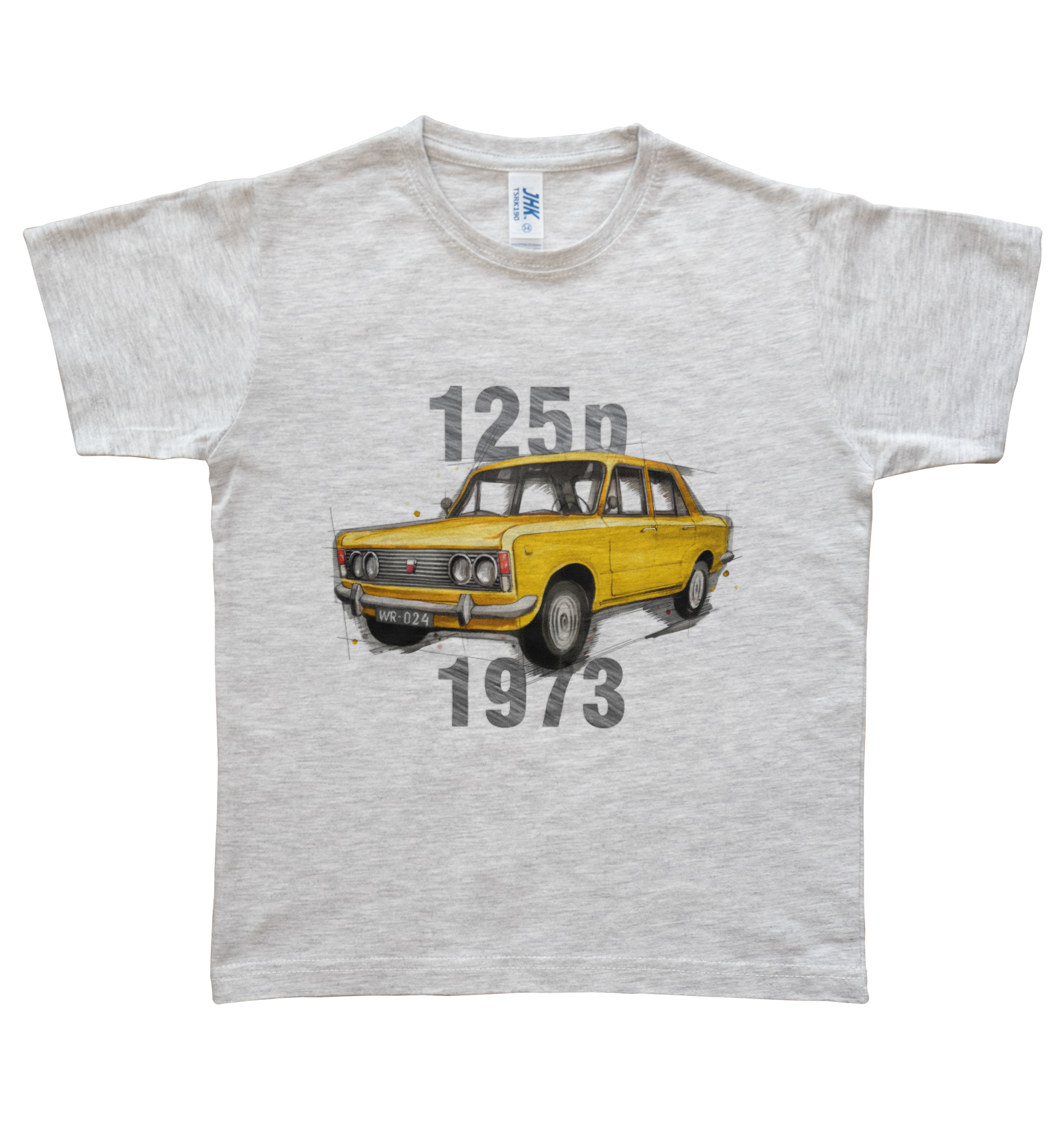 Fiat 125p — koszulka dziecięca — NIK-TSH-JUNSZ-FIA125-ZOL-01