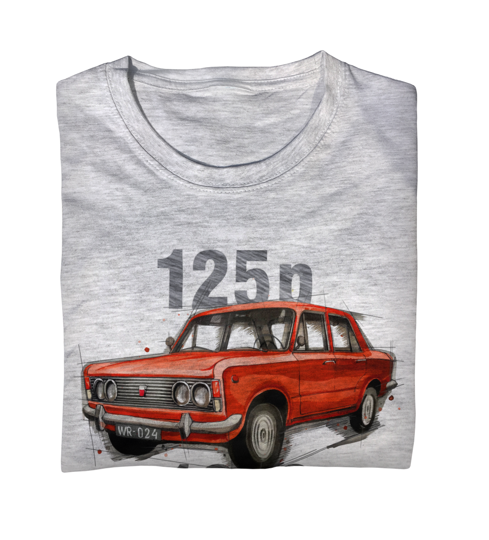 Fiat 125p — koszulka — NIK-TSH-STDSZ-FIA125-CZE-01
